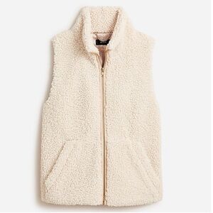 J.Crew Teddy Sherpa Vest in Ivory